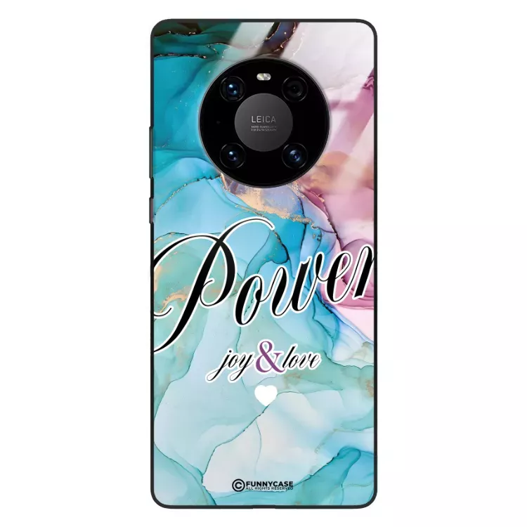 Etui Black Case Glass Marble Elegance do HUAWEI MATE 40 PRO Marmurkowe