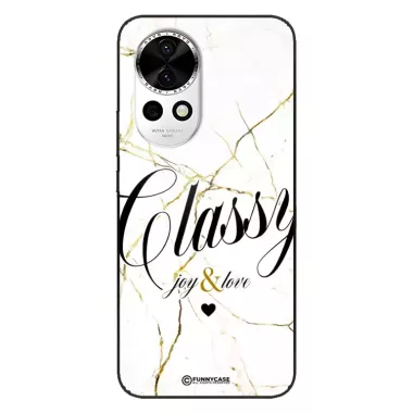 Etui Black Case Glass Marble Elegance do HUAWEI NOVA 12 Marmurkowe