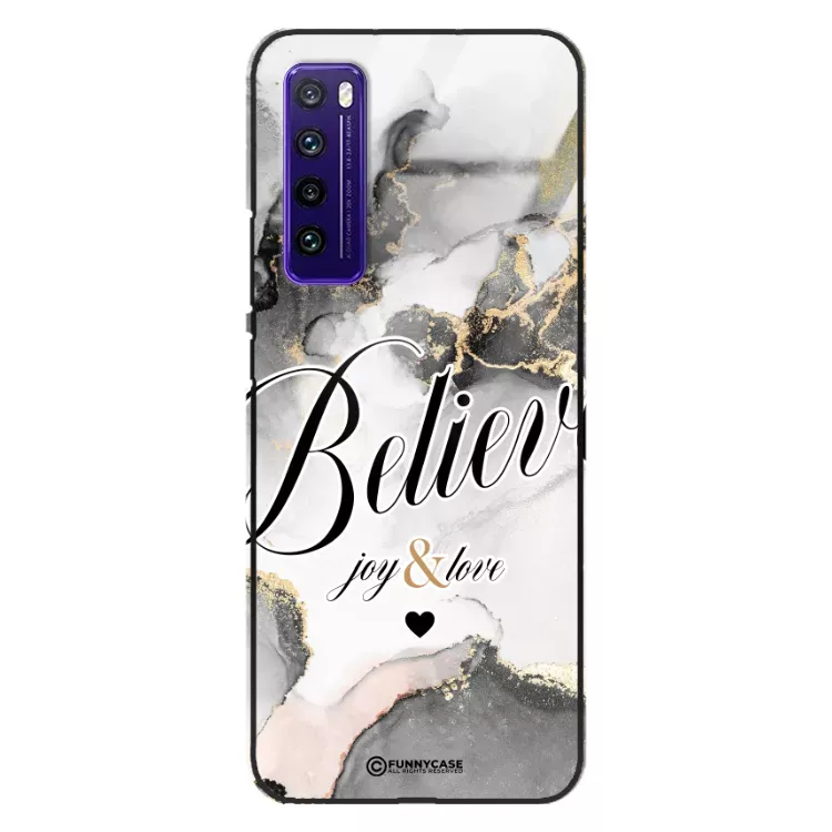 Etui Black Case Glass Marble Elegance do HUAWEI NOVA 7 Marmurkowe