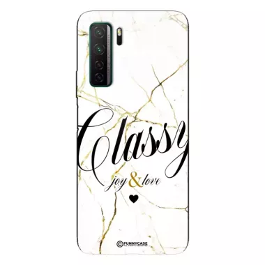 Etui Black Case Glass Marble Elegance do HUAWEI NOVA 7SE Marmurkowe
