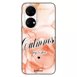 Etui Black Case Glass Marble Elegance do HUAWEI P50 Marmurkowe