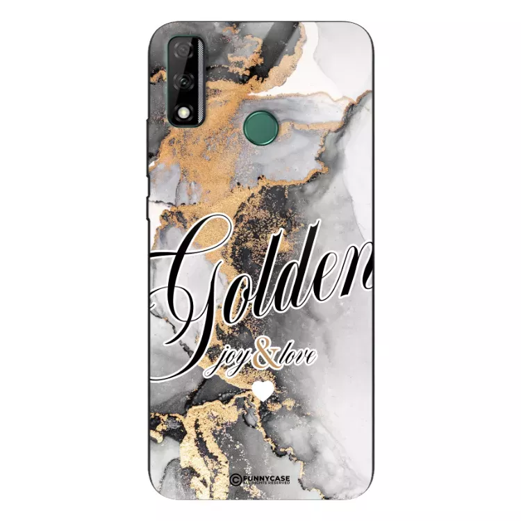 Etui Black Case Glass Marble Elegance do HUAWEI Y8S Marmurkowe