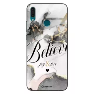 Etui Black Case Glass Marble Elegance do HUAWEI Y9 2019 Marmurkowe