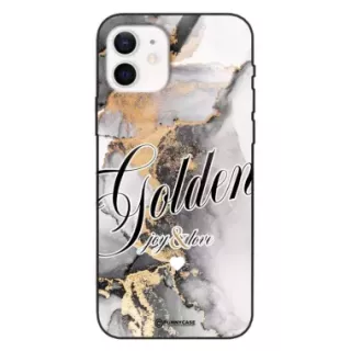 Etui Black Case Glass Marble Elegance do APPLE IPHONE 12 Marmurkowe