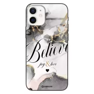 Etui Black Case Glass Marble Elegance do APPLE IPHONE 12 MINI Marmurkowe