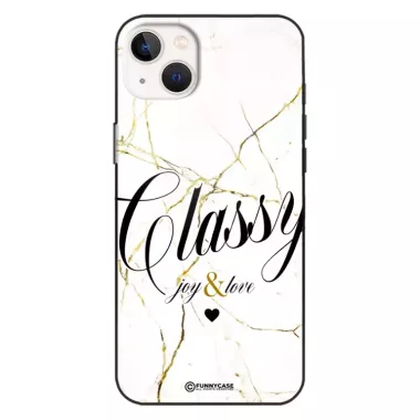 Etui Black Case Glass Marble Elegance do APPLE IPHONE 15 PLUS Marmurkowe