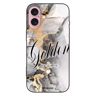 Etui Black Case Glass Marble Elegance do APPLE IPHONE 16 Marmurkowe