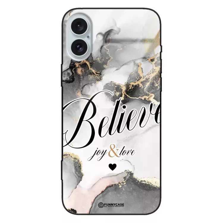 Etui Black Case Glass Marble Elegance do APPLE IPHONE 16 PLUS Marmurkowe
