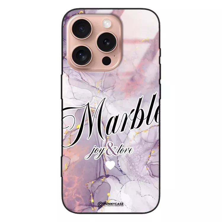 Etui Black Case Glass Marble Elegance do APPLE IPHONE 16 PRO Marmurkowe