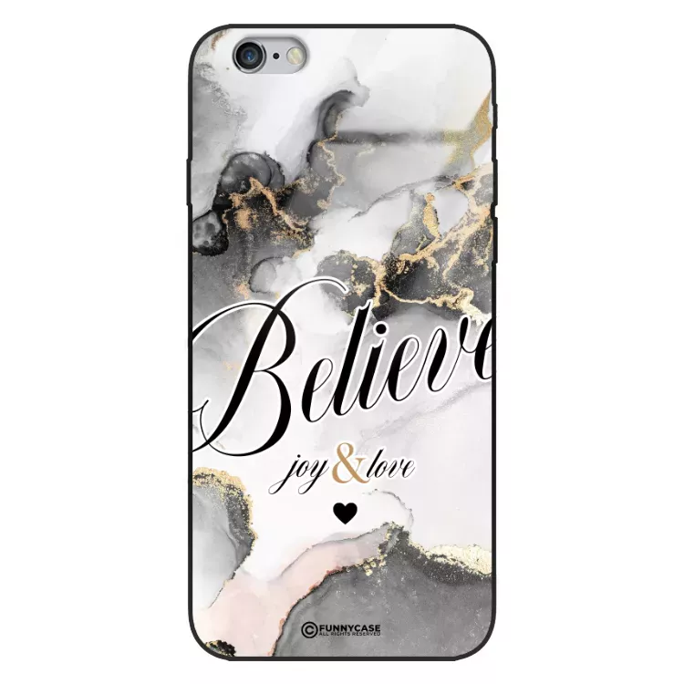 Etui Black Case Glass Marble Elegance do APPLE IPHONE 6 Marmurkowe