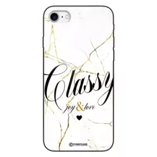 Etui Black Case Glass Marble Elegance do APPLE IPHONE 8 Marmurkowe