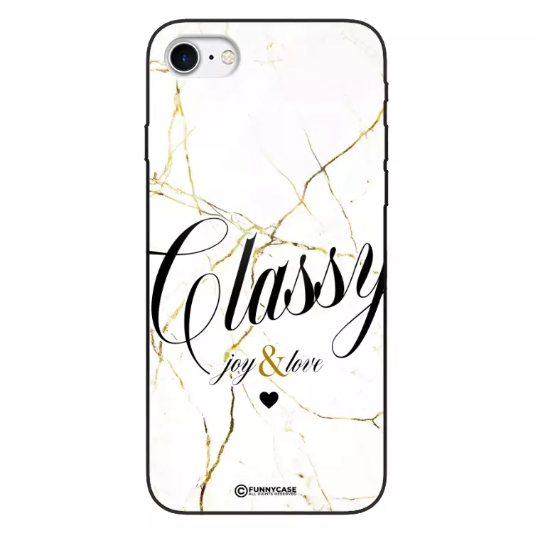 Etui Black Case Glass Marble Elegance do APPLE IPHONE 8 Marmurkowe