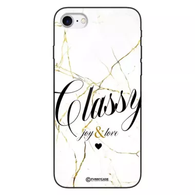 Etui Black Case Glass Marble Elegance do APPLE IPHONE 8 Marmurkowe