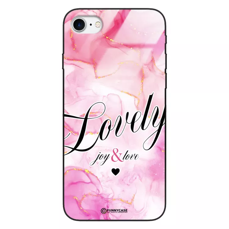 Etui Black Case Glass Marble Elegance do APPLE iPHONE SE3 Marmurkowe