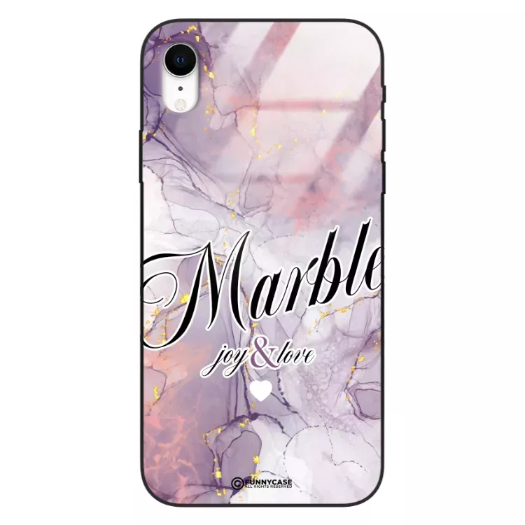 Etui Black Case Glass Marble Elegance do APPLE IPHONE XR Marmurkowe