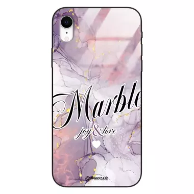 Etui Black Case Glass Marble Elegance do APPLE IPHONE XR Marmurkowe