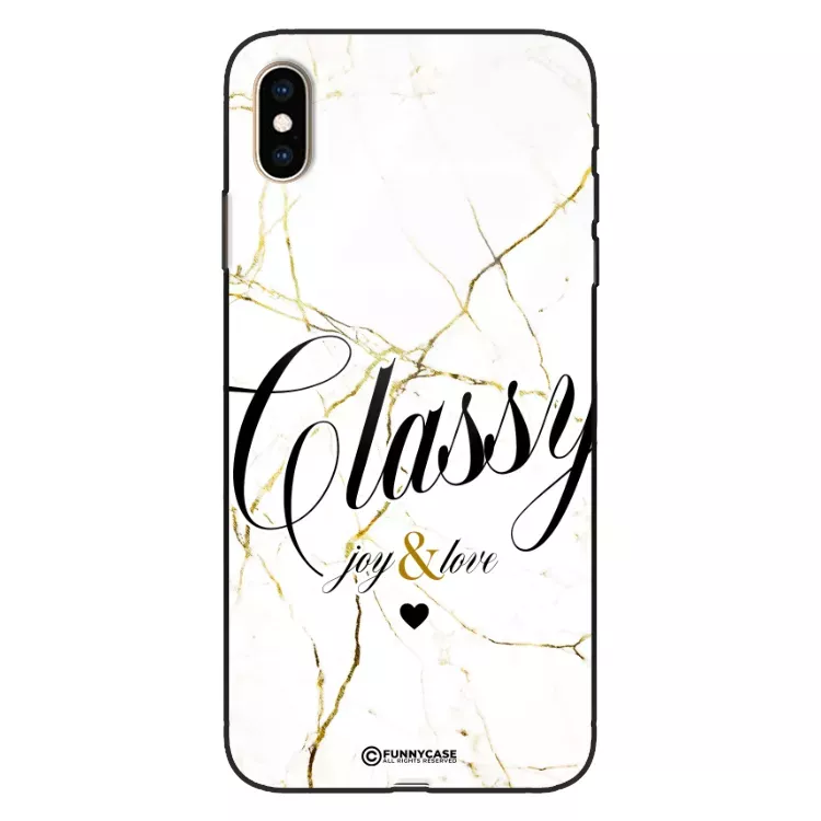 Etui Black Case Glass Marble Elegance do APPLE IPHONE XS MAX Marmurkowe