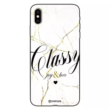 Etui Black Case Glass Marble Elegance do APPLE IPHONE XS MAX Marmurkowe