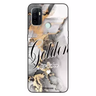 Etui Black Case Glass Marble Elegance do OPPO A33 Marmurkowe