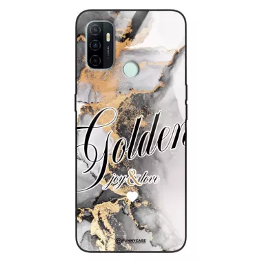 Etui Black Case Glass Marble Elegance do OPPO A33 Marmurkowe