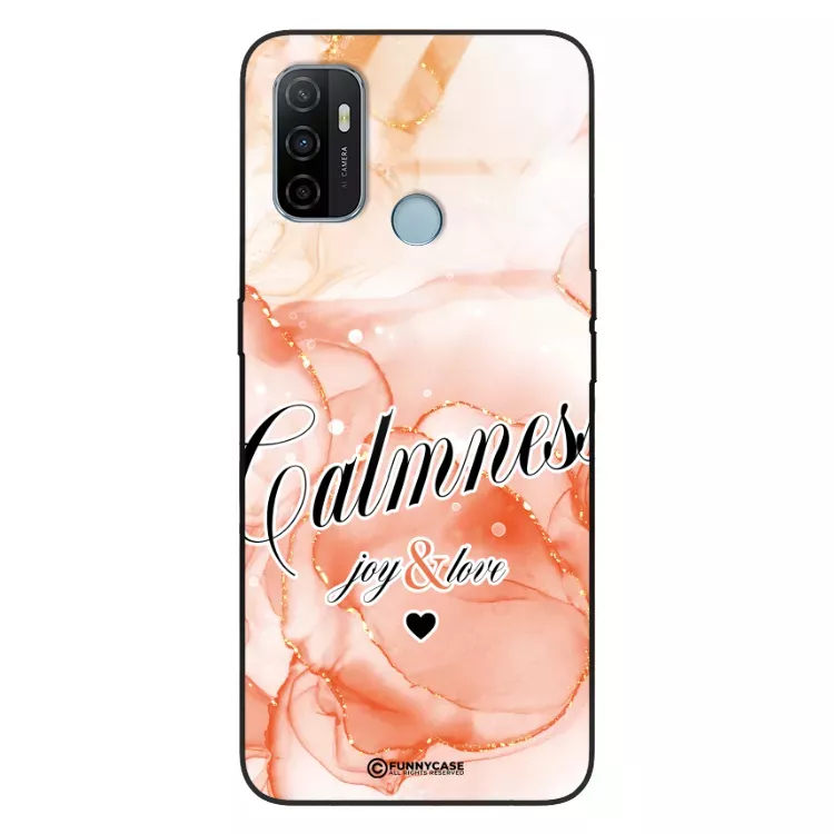 Etui Black Case Glass Marble Elegance do OPPO A53 Marmurkowe