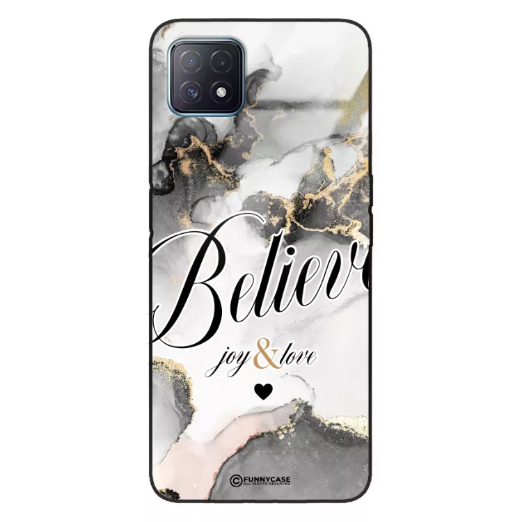 Etui Black Case Glass Marble Elegance do OPPO A72 5G Marmurkowe