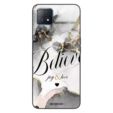 Etui Black Case Glass Marble Elegance do OPPO A72 5G Marmurkowe