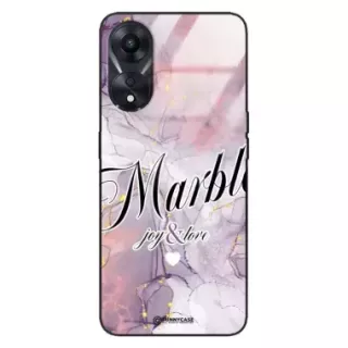 Etui Black Case Glass Marble Elegance do OPPO A78 5G Marmurkowe