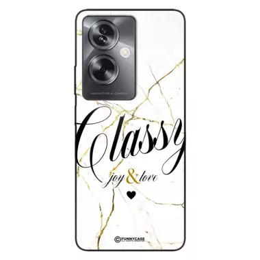 Etui Black Case Glass Marble Elegance do OPPO A79 5G Marmurkowe