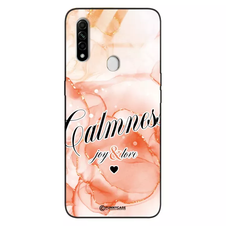 Etui Black Case Glass Marble Elegance do OPPO A8 2020  Marmurkowe