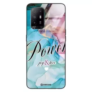 Etui Black Case Glass Marble Elegance do OPPO A95 4G Marmurkowe