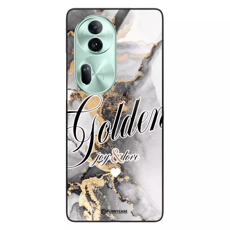 Etui Black Case Glass Marble Elegance do OPPO RENO 11 5G Marmurkowe