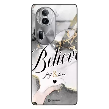 Etui Black Case Glass Marble Elegance do OPPO RENO 11 PRO 5G Marmurkowe