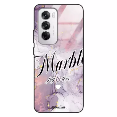 Etui Black Case Glass Marble Elegance do OPPO RENO 12 5G Marmurkowe