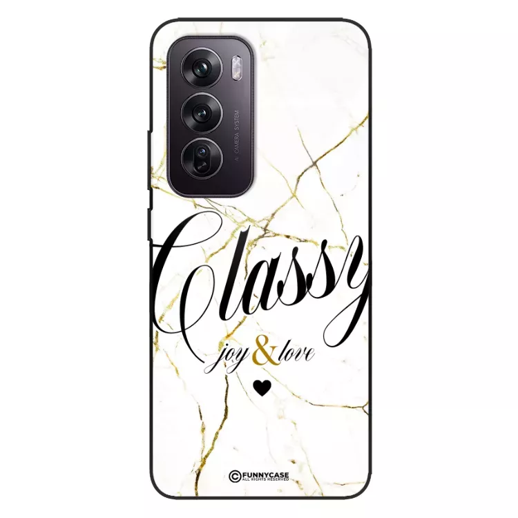 Etui Black Case Glass Marble Elegance do OPPO RENO 12 PRO 5G Marmurkowe