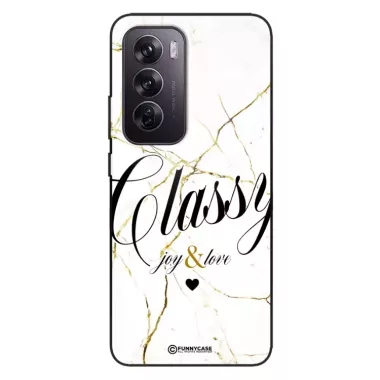 Etui Black Case Glass Marble Elegance do OPPO RENO 12 PRO 5G Marmurkowe
