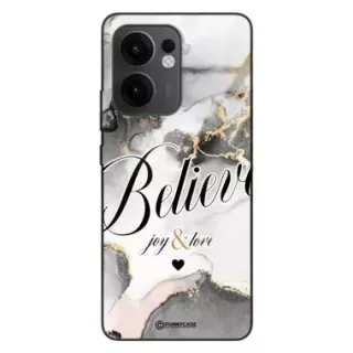 Etui Black Case Glass Marble Elegance do OPPO RENO 13F 4G Marmurkowe