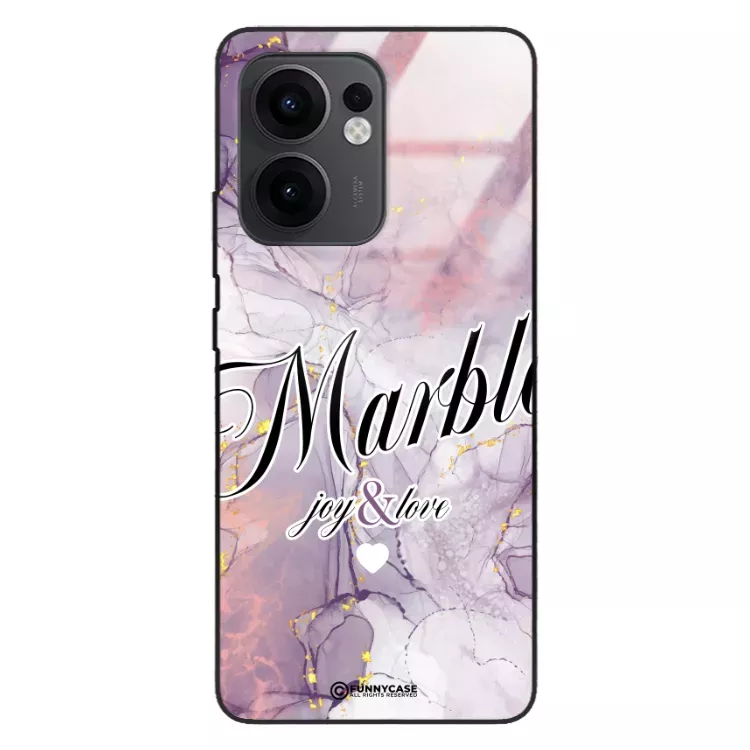 Etui Black Case Glass Marble Elegance do OPPO RENO 13F 5G Marmurkowe