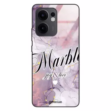 Etui Black Case Glass Marble Elegance do OPPO RENO 13F 5G Marmurkowe