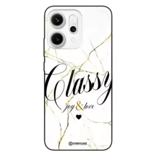 Etui Black Case Glass Marble Elegance do OPPO RENO 14 5G Marmurkowe