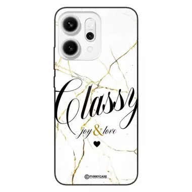 Etui Black Case Glass Marble Elegance do OPPO RENO 14 5G Marmurkowe