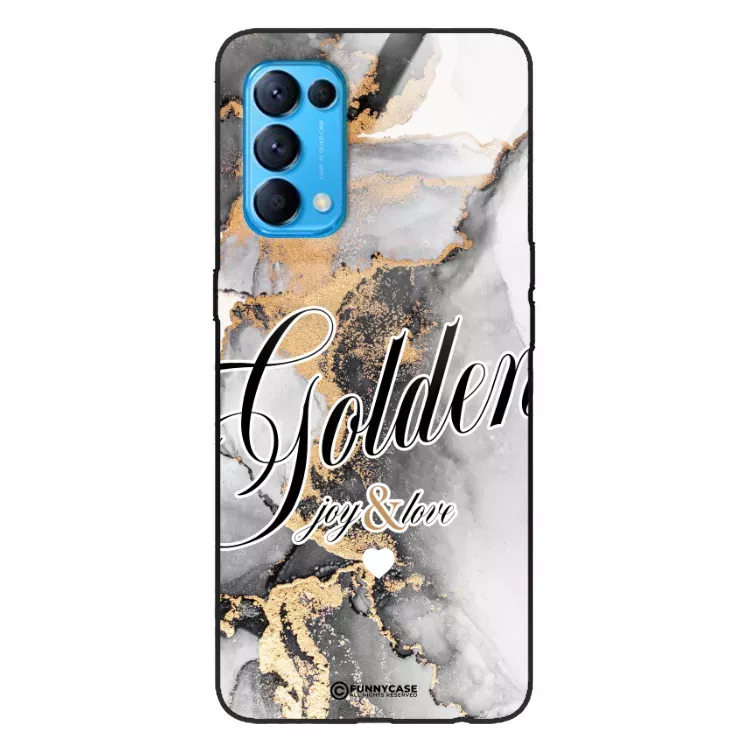 Etui Black Case Glass Marble Elegance do OPPO RENO 5 Marmurkowe