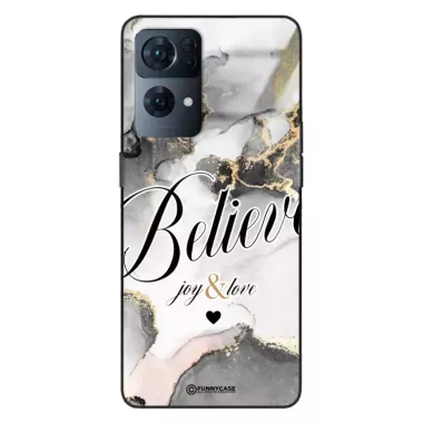 Etui Black Case Glass Marble Elegance do OPPO RENO 7 PRO 5G Marmurkowe
