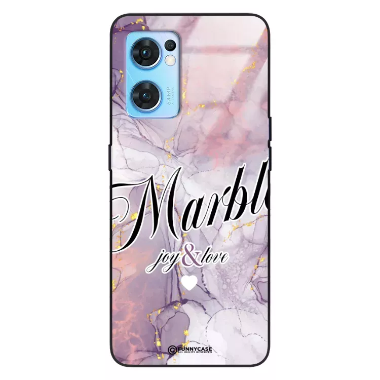 Etui Black Case Glass Marble Elegance do OPPO RENO 7 SE 5G Marmurkowe