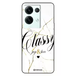 Etui Black Case Glass Marble Elegance do OPPO RENO 8 Marmurkowe