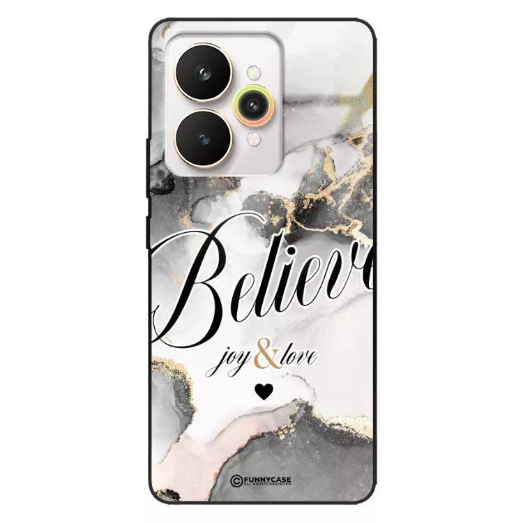 Etui Black Case Glass Marble Elegance do REALME 15 5G Marmurkowe