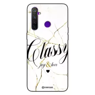 Etui Black Case Glass Marble Elegance do REALME 5 PRO Marmurkowe