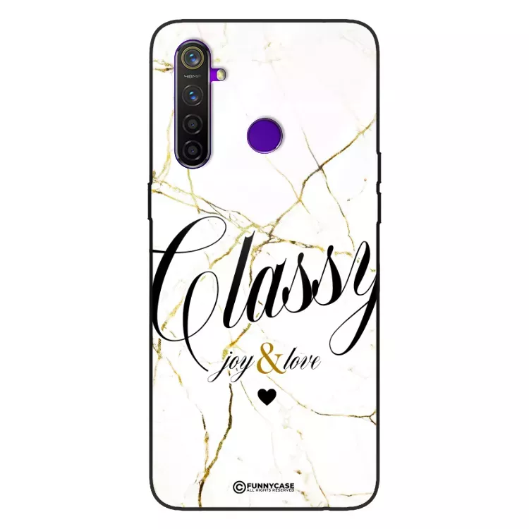 Etui Black Case Glass Marble Elegance do REALME 5 PRO Marmurkowe