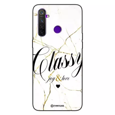Etui Black Case Glass Marble Elegance do REALME 5 PRO Marmurkowe