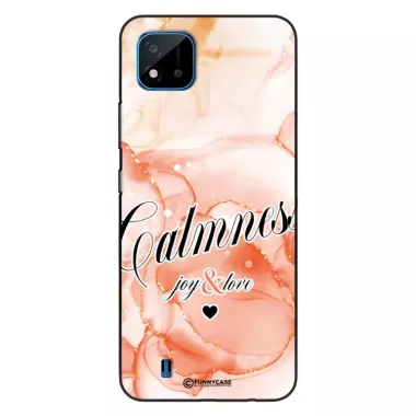 Etui Black Case Glass Marble Elegance do REALME C20 Marmurkowe